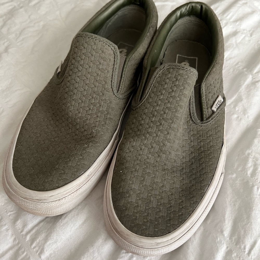 Green Slip On Vans